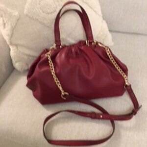 INC International Concepts Burgundy Top Handle Shoulder Bag